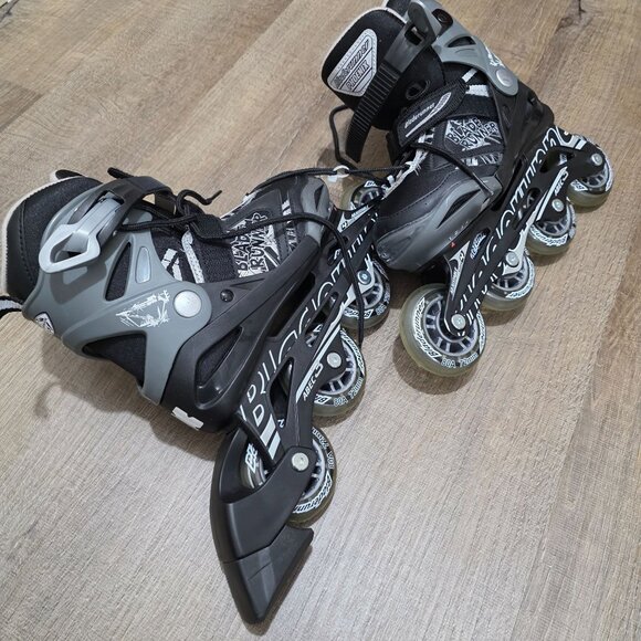 Bladerunner Phoenix Adjustable Inline Skates Youth Size 1–4 Black Gray Used No B - Picture 5 of 11